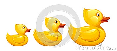 Duck family Vector Illustration