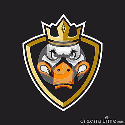 Duck gaming logo Vector Illustration