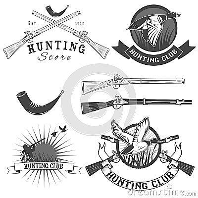 Duck hunting Vector Illustration