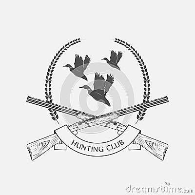 Duck Hunting With Shotguns Icon Cartoon Vector | CartoonDealer.com