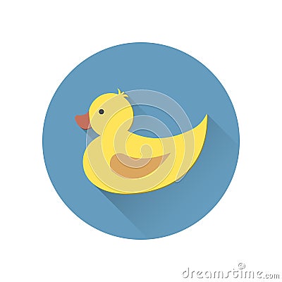 Duck icon in flat style Vector Illustration