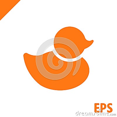 Duck icon stock vector illustration flat design Vector Illustration