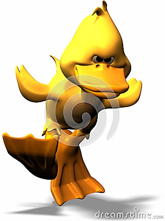 Duck in rage Stock Photo