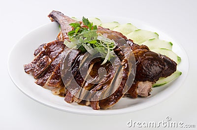 Duck. roast duck traditional chinese food Stock Photo