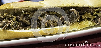 Duck Sandwich with Onion Stock Photo