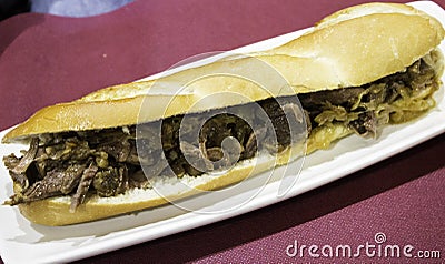 Duck Sandwich with Onion Stock Photo