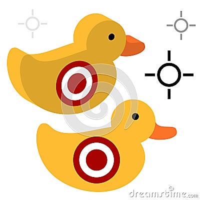 Duck Shooting Target Vector Illustration