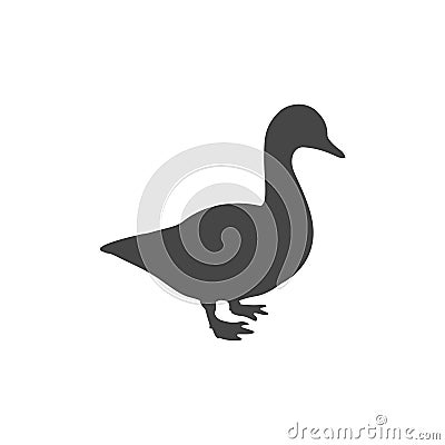 Duck silhouette icon Vector Illustration
