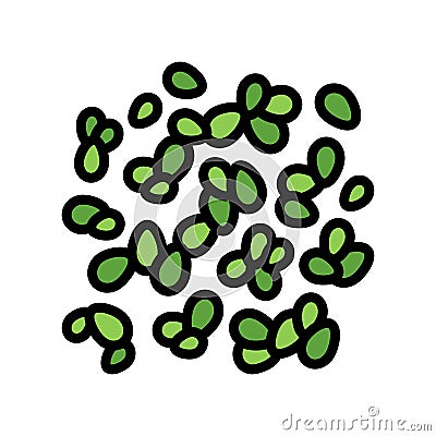 duckweed seaweed color icon vector illustration Vector Illustration