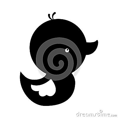 Ducky toy isolated icon Vector Illustration