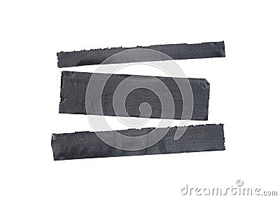 Duct tape or duck tape torn strips of isolated elements Stock Photo