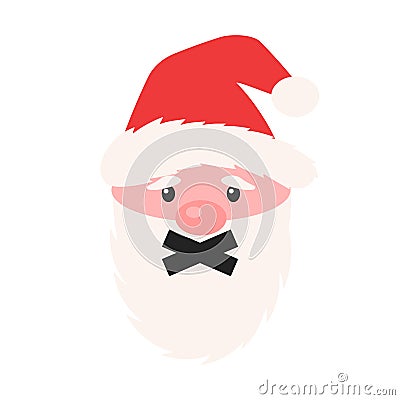 Duct tape mouth santa icon. Clipart image Vector Illustration