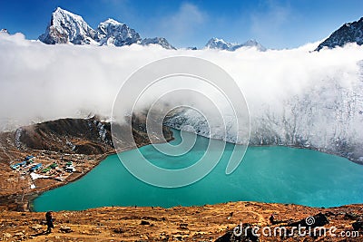 Dudh pokhari lake, gokyo - nepal Stock Photo
