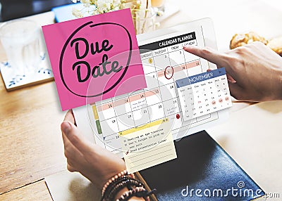 Due Date Appointment Day Event Important Concept Stock Photo