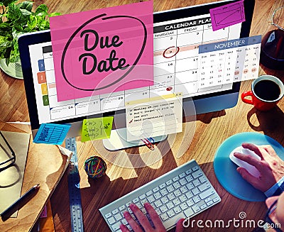 Due Date Appointment Day Event Important Concept Stock Photo