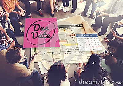 Due Date Appointment Day Event Important Concept Stock Photo