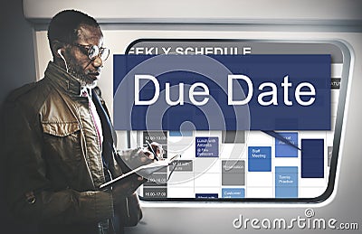 Due Date Appointment Deadline Time Anticipation Concept Stock Photo