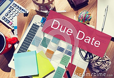 Due Date Deadline Appointment Event Concept Stock Photo