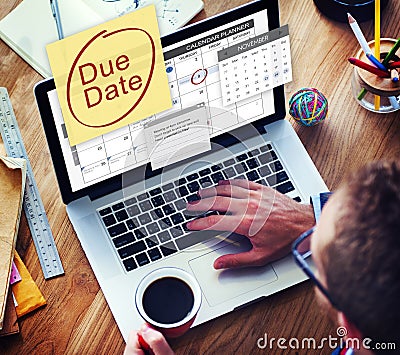 Due Date Deadline Payment Bill Important Notice Concept Stock Photo