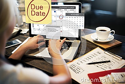 Due Date Deadline Payment Bill Important Notice Concept Stock Photo