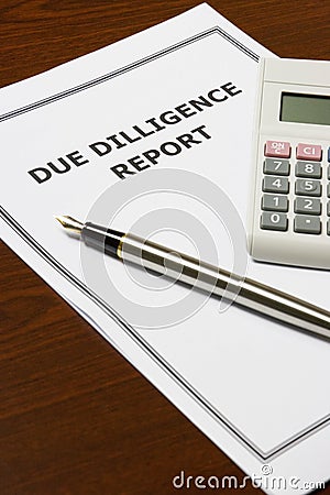 Due Dilligence Report Stock Photo