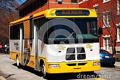 Bus ride around campus Editorial Stock Photo
