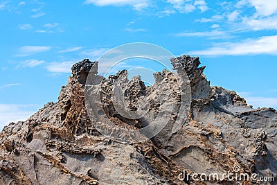 DUELING DRAGONS ROCK FORMATION Stock Photo