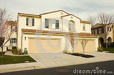 Duet homes in California Stock Photo