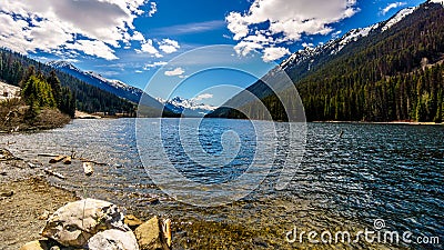 Duffey Lake in the Coast Mountain Range between Pemberton and Lillooet Stock Photo