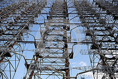 Duga Radar in Chernobyl Exclusion Zone, Ukraine Editorial Stock Photo