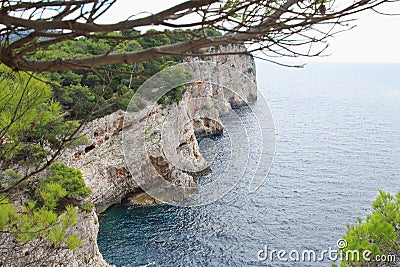 Dugi Otok Cliffs, Telascica Nature Park, Croatia Stock Photo