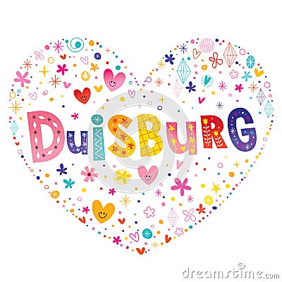 Duisburg city in Germany Vector Illustration