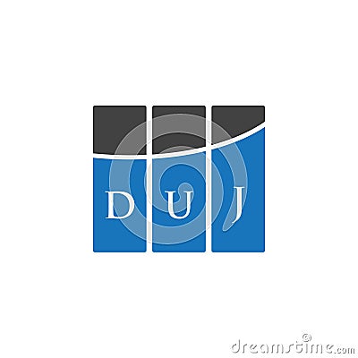 DUJ letter logo design on WHITE background. DUJ creative initials letter logo concept. DUJ letter design Vector Illustration