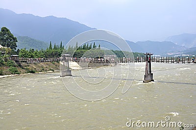 Dujiangyan Irrigation System Editorial Stock Photo