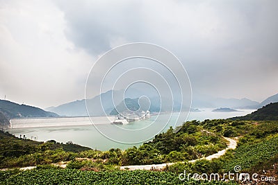 Dujiangyan Reservoir Stock Photo