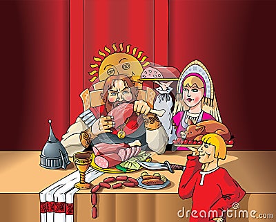 The Duke's feast Vector Illustration