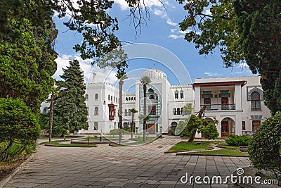 The Dulber Palace is a palace and park ensemble in Koreiz Editorial Stock Photo