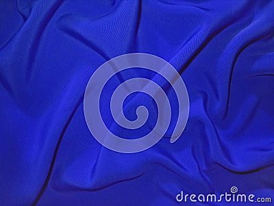 Dull blue fabric (artificial silk) Stock Photo