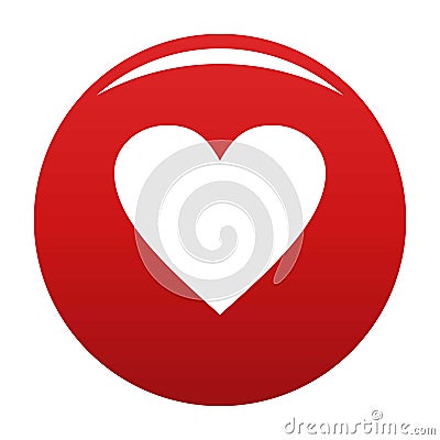 Dull heart icon vector red Vector Illustration