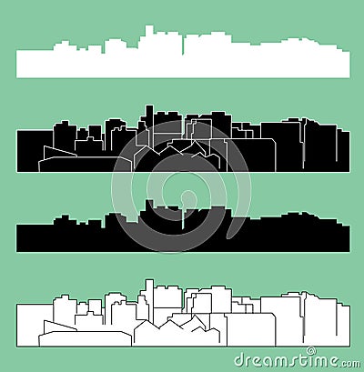 Duluth, Minnesota city silhouette Vector Illustration