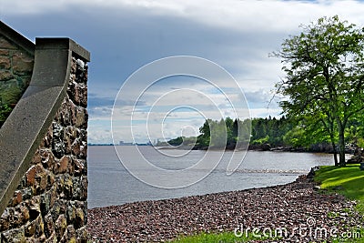 DULUTH, MN - JULY 1, 2018: Boathouse at Glensheen mansion in Duluth. Editorial Stock Photo