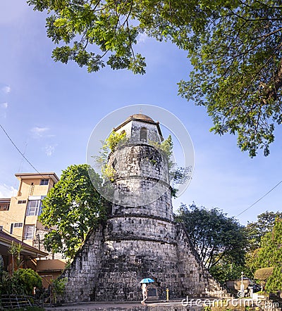 Dumaguete Belfry,the historical old bell tower in the center of Dumaguete,Negros Island,Philippines Stock Photo