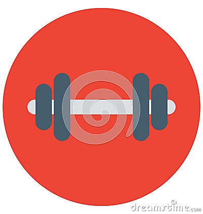 dumbbell, barbell, Isolated Vector icon that can be easily modified or edit Vector Illustration