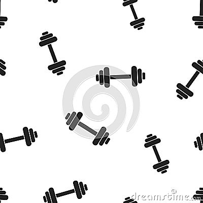 Dumbbell fitness gym icon seamless pattern background. Business Vector Illustration