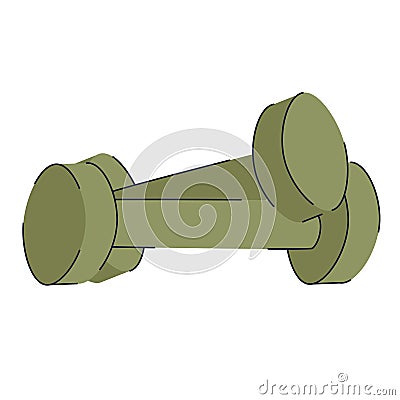 Dumbbell pair thin line modern minimalistic flat design Vector Illustration