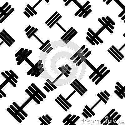 Dumbbell pattern seamless flat style for web vector Vector Illustration