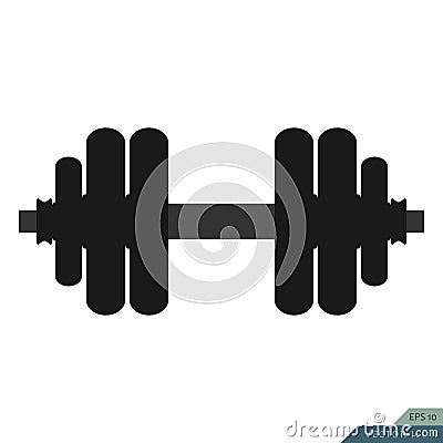 Dumbbell vector icon Vector Illustration