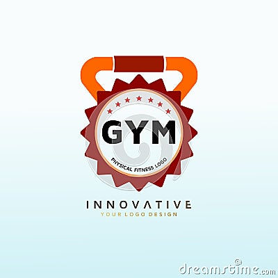 Dumbbell vector image fitness logo design, Gym Logos Design, Workout Logo Ideas For App, Gym Logo Ideas and Fitness Logo Designs Vector Illustration