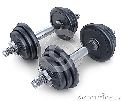 Dumbbells Stock Photo