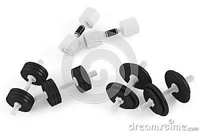 Dumbbells fitness isolated Stock Photo